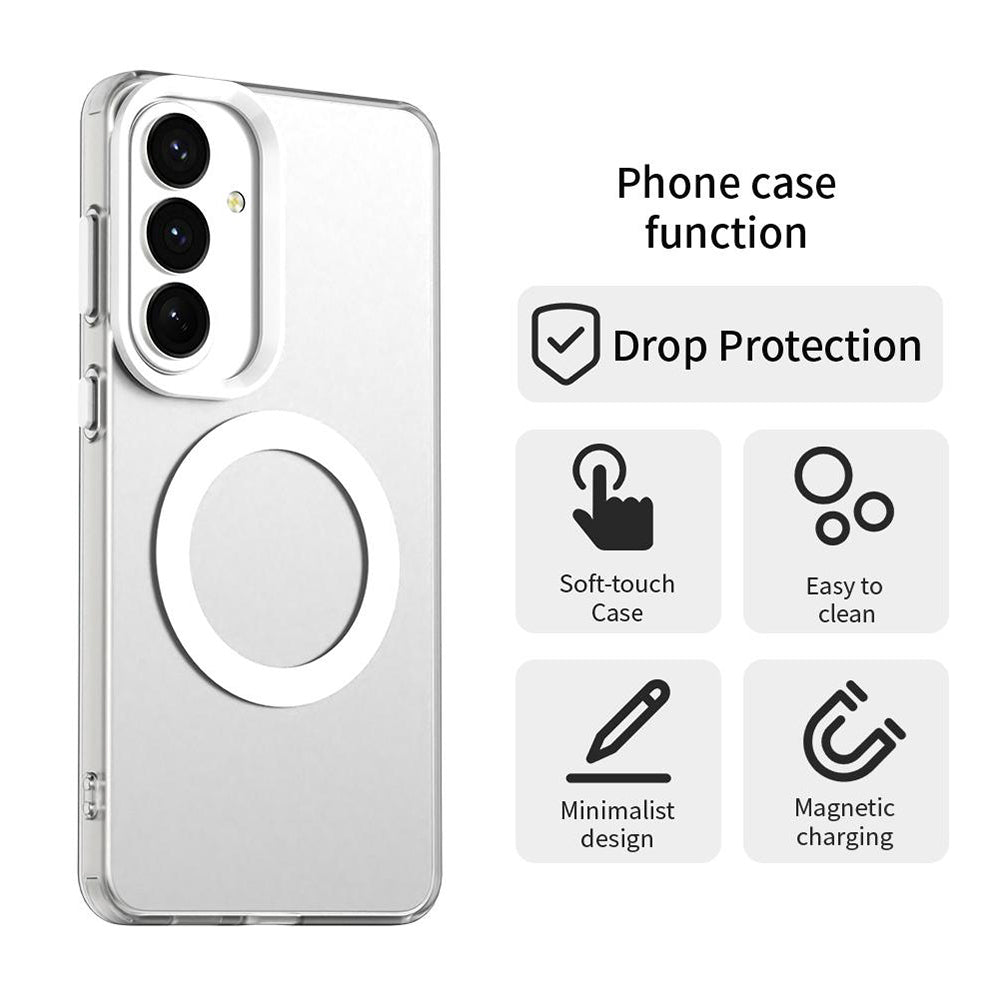 MagSafe Case for Samsung Galaxy S26 Plus S947, Techsuit, CandyCase, White
