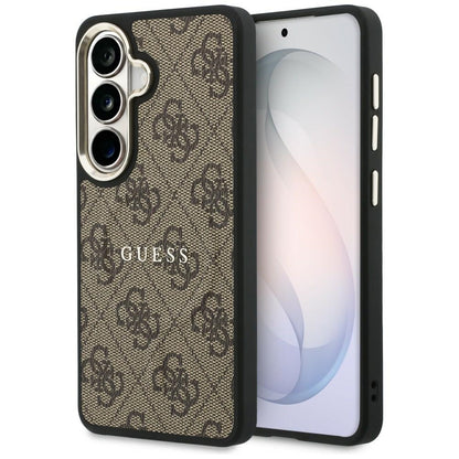 Θήκη MagSafe για Samsung Galaxy S26 S942, Guess, 4G Embossed Ring, Καφέ