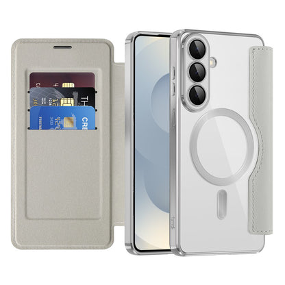 Θήκη MagSafe για Samsung Galaxy S26 S942, Techsuit, SmartMag Book, Γκρι