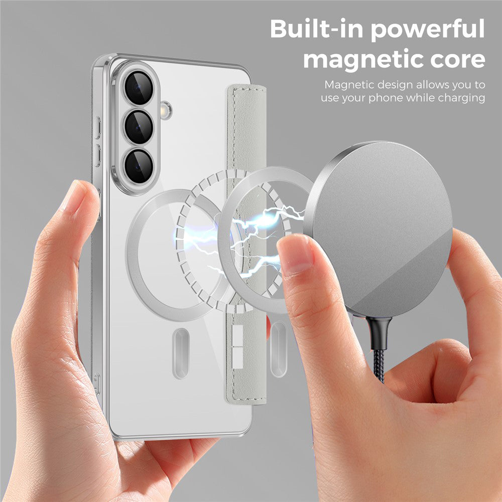Θήκη MagSafe για Samsung Galaxy S26 S942, Techsuit, SmartMag Book, Γκρι