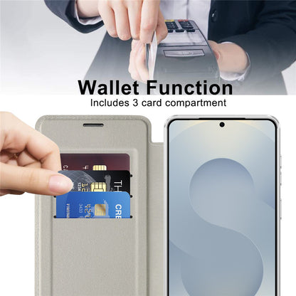 Θήκη MagSafe για Samsung Galaxy S26 S942, Techsuit, SmartMag Book, Γκρι