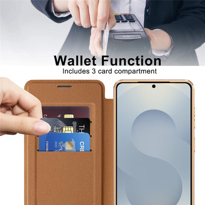 Θήκη MagSafe για Samsung Galaxy S26 S942, Techsuit, SmartMag Book, Καφέ