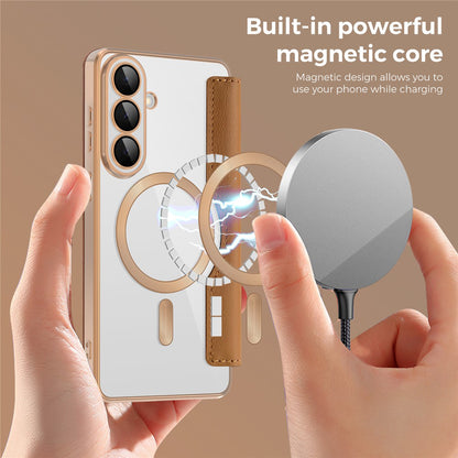 Θήκη MagSafe για Samsung Galaxy S26 S942, Techsuit, SmartMag Book, Καφέ