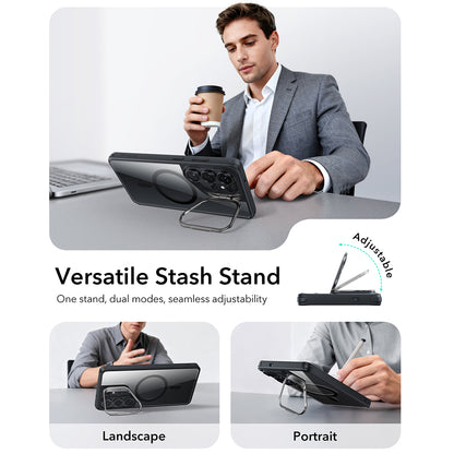 Θήκη MagSafe για Samsung Galaxy S26 Ultra S948, ESR, Classic Hybrid Kickstand, Διάφανη Μαύρη