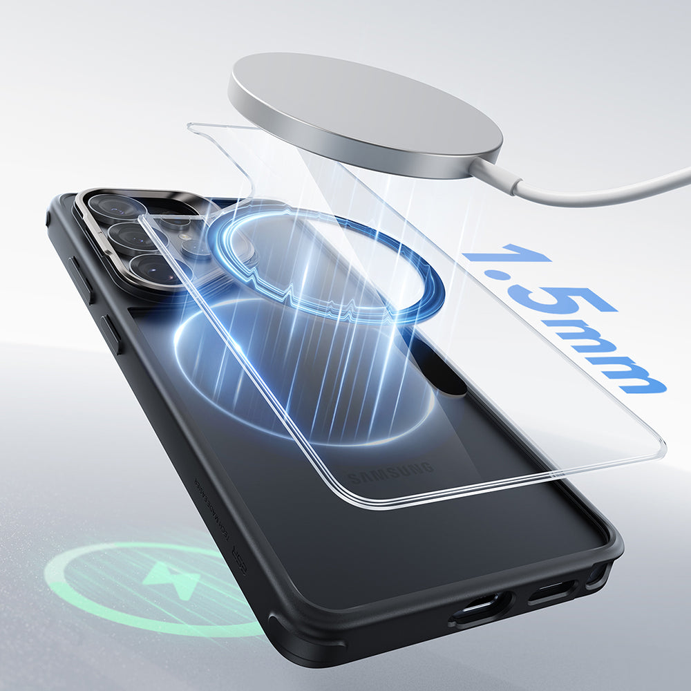 Θήκη MagSafe για Samsung Galaxy S26 Ultra S948, ESR, Classic Hybrid Kickstand, Διάφανη Μαύρη