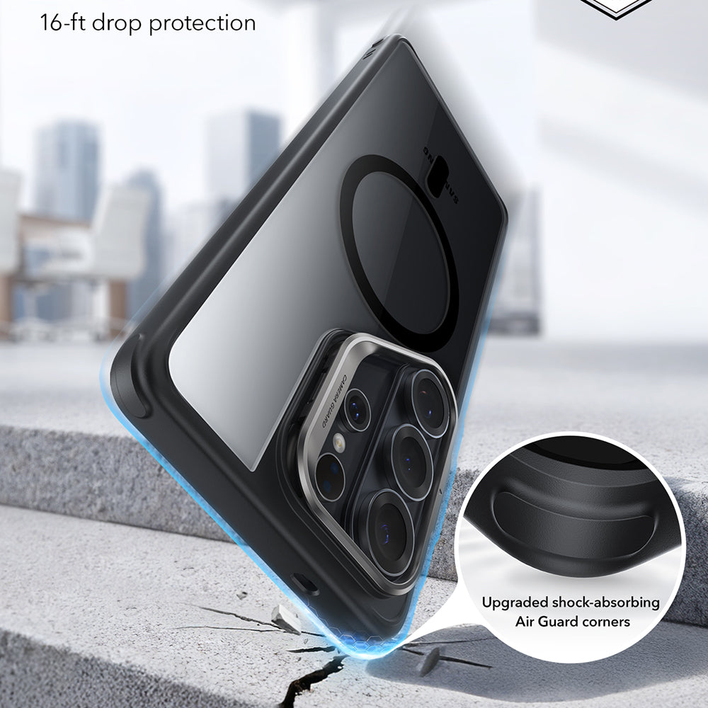 Θήκη MagSafe για Samsung Galaxy S26 Ultra S948, ESR, Classic Hybrid Kickstand, Διάφανη Μαύρη