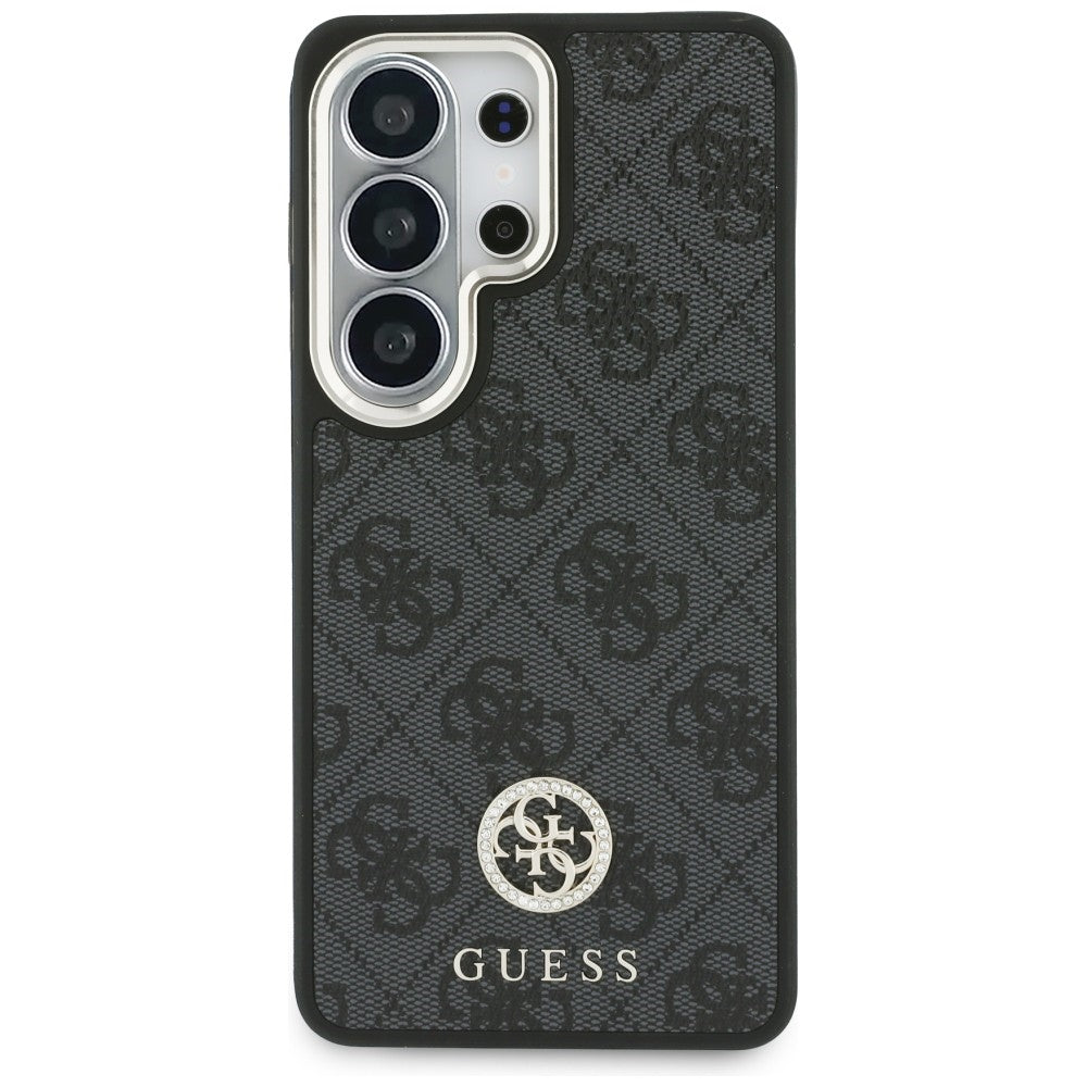 Θήκη MagSafe για Samsung Galaxy S26 Ultra S948, GUESS, 4G Big Rhinestone Triangle Strap, Μαύρη