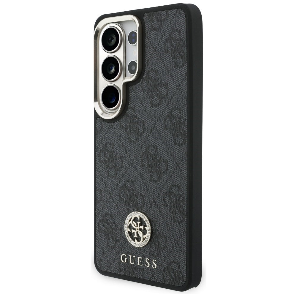 Θήκη MagSafe για Samsung Galaxy S26 Ultra S948, GUESS, 4G Big Rhinestone Triangle Strap, Μαύρη