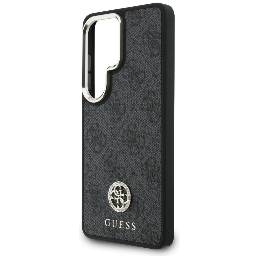 Θήκη MagSafe για Samsung Galaxy S26 Ultra S948, GUESS, 4G Big Rhinestone Triangle Strap, Μαύρη