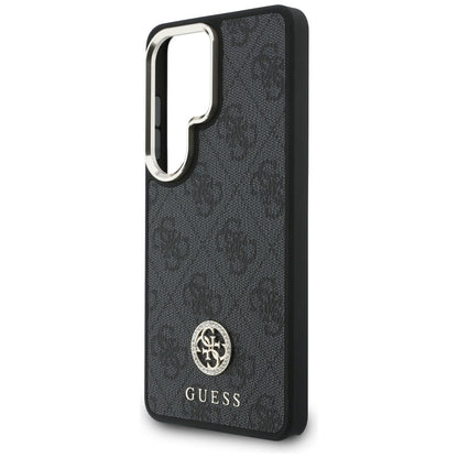 Θήκη MagSafe για Samsung Galaxy S26 Ultra S948, GUESS, 4G Big Rhinestone Triangle Strap, Μαύρη