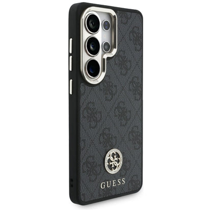 Θήκη MagSafe για Samsung Galaxy S26 Ultra S948, GUESS, 4G Big Rhinestone Triangle Strap, Μαύρη