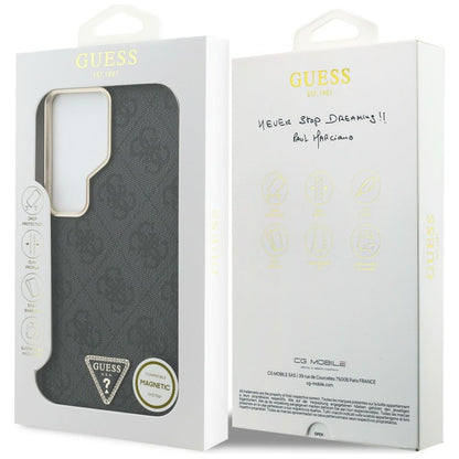 Θήκη MagSafe για Samsung Galaxy S26 Ultra S948, Guess, 4G Triangle Logo, Μαύρη