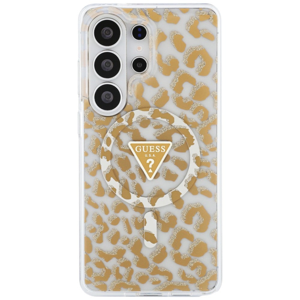 Θήκη MagSafe για Samsung Galaxy S26 Ultra S948, Guess, IML Leopard Pattern, Καφέ