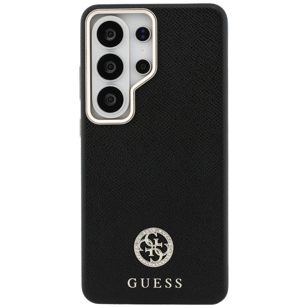 Θήκη MagSafe για Samsung Galaxy S26 Ultra S948, Guess, Rhinestone Round Logo, Μαύρη