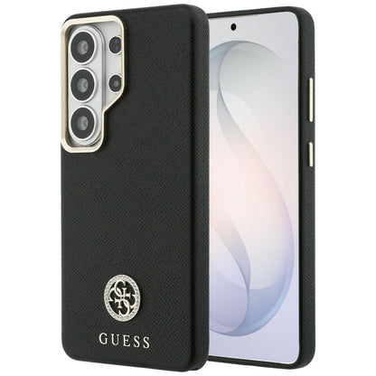 Θήκη MagSafe για Samsung Galaxy S26 Ultra S948, Guess, Rhinestone Round Logo, Μαύρη
