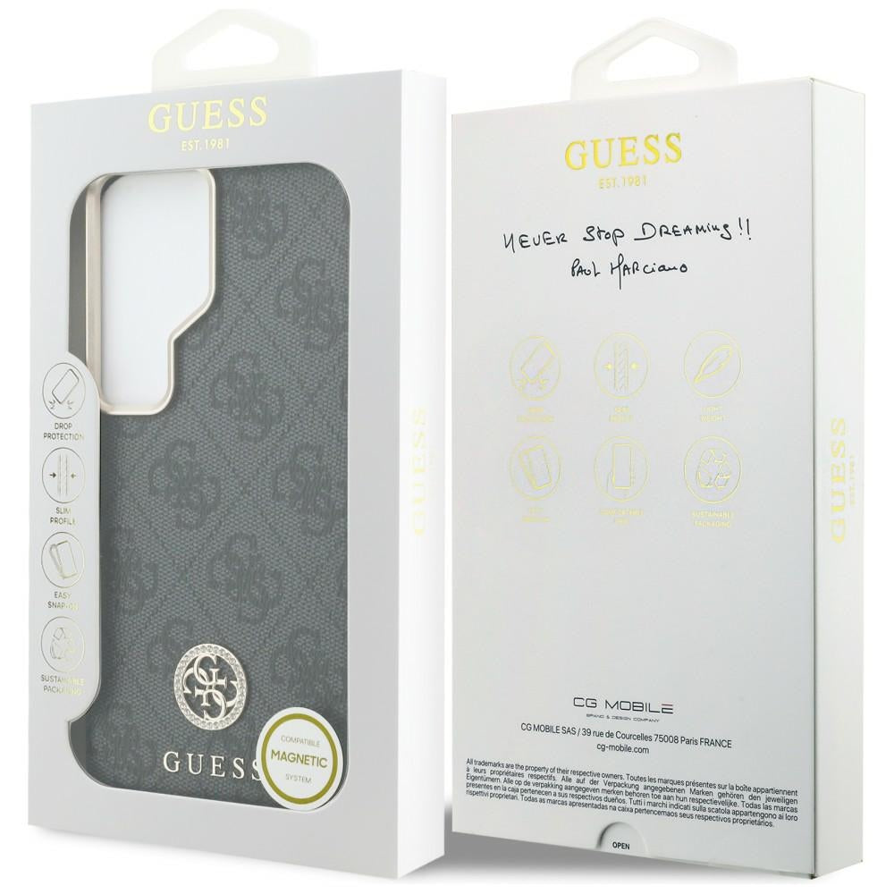 Θήκη MagSafe για Samsung Galaxy S26 Ultra S948, Guess, Strass Round Logo, Μαύρη