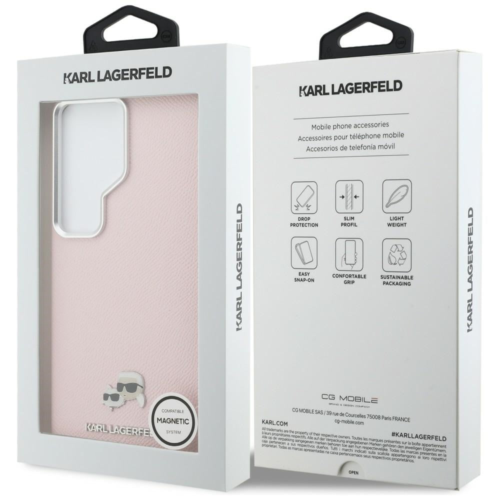 Θήκη MagSafe για Samsung Galaxy S26 Ultra S948, Karl Lagerfeld, Karl & Choupette Head's Pin, Ροζ