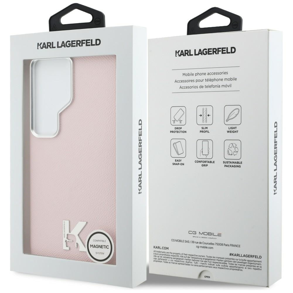 Θήκη MagSafe για Samsung Galaxy S26 Ultra S948, Karl Lagerfeld, Karl Head Logo, Ροζ