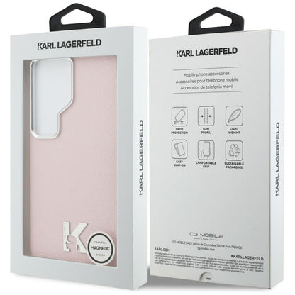 Θήκη MagSafe για Samsung Galaxy S26 Ultra S948, Karl Lagerfeld, Karl Head Logo, Ροζ