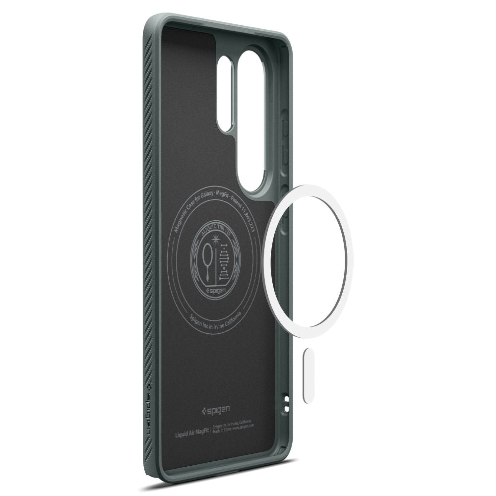 Θήκη MagSafe για Samsung Galaxy S26 Ultra S948, Spigen, Liquid Air, Πράσινο ACS10676