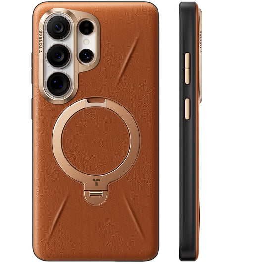 Θήκη MagSafe για Samsung Galaxy S26 Ultra S948, Torras, QPRO Leather, Καφέ