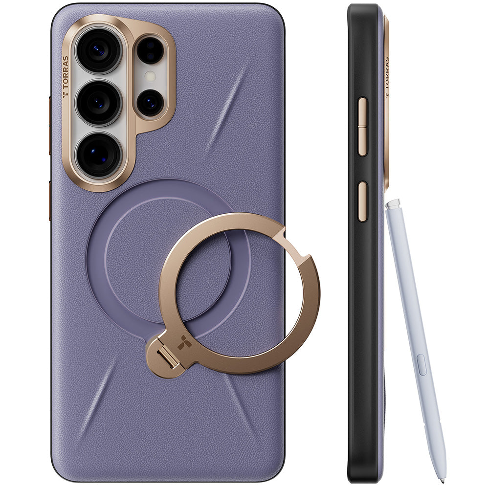 Θήκη MagSafe για Samsung Galaxy S26 Ultra S948, Torras, QPRO Leather, Μωβ