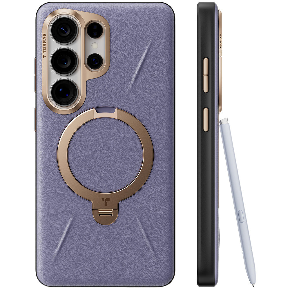 Θήκη MagSafe για Samsung Galaxy S26 Ultra S948, Torras, QPRO Leather, Μωβ