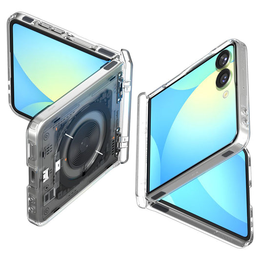 Θήκη MagSafe για Samsung Galaxy Z Flip7 F766, Spigen, Ultra Hybrid Pro Neo One, Διάφανη ACS09560