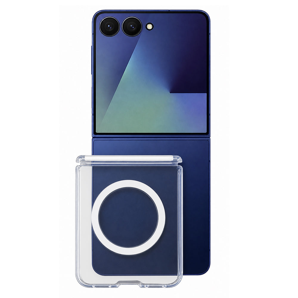 MagSafe Case for Samsung Galaxy Z Flip8 F776, Blueo, Crystal Pro Anti-Drop, Transparent