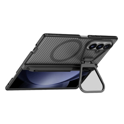 MagSafe Case for Samsung Galaxy Z Fold8 Ultra F976, Nillkin, CamShield Pro with Transparent Lens Cover and S-Pen Holder, Transparent Black