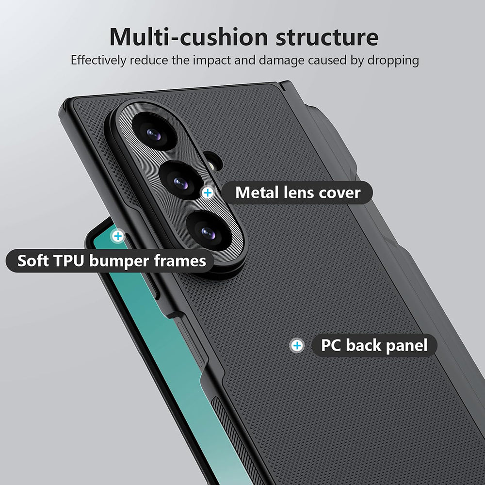 MagSafe Case for Samsung Galaxy Z Fold8 Ultra F976, Nillkin, Super Frosted Shield with Pen Holder, Black