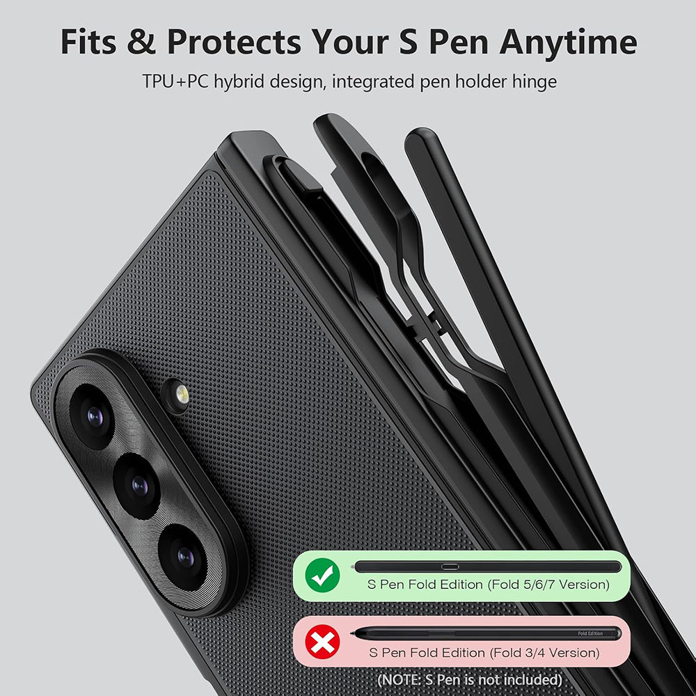 MagSafe Case for Samsung Galaxy Z Fold8 Ultra F976, Nillkin, Super Frosted Shield with Pen Holder, Black