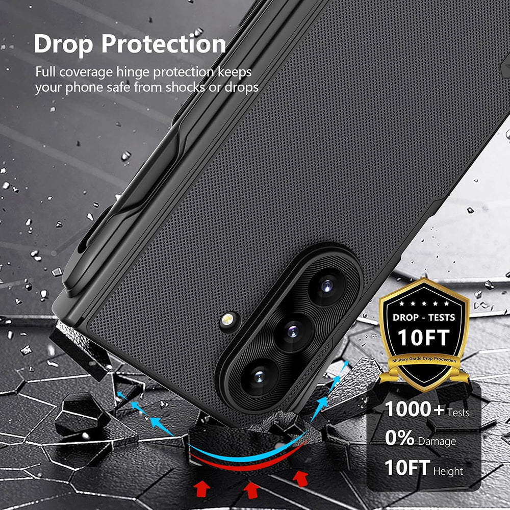 MagSafe Case for Samsung Galaxy Z Fold8 Ultra F976, Nillkin, Super Frosted Shield with Pen Holder, Black