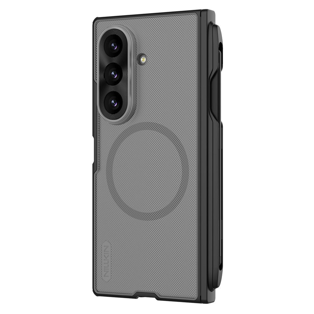 Θήκη MagSafe για Samsung Galaxy Z Fold8 Ultra F976, Nillkin, Super Frosted Shield με Θήκη για Στυλό, Μαύρη Διαφανής