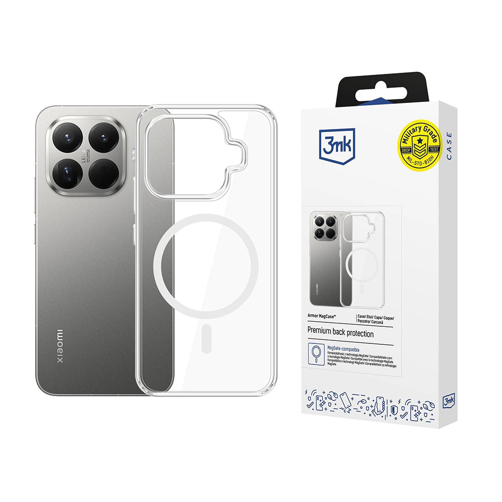 MagSafe Case for Xiaomi 15T Pro, 3MK, Armor MagCase, Transparent