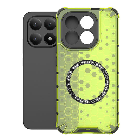 MagSafe Case for Xiaomi 15T, Techsuit, HoneyComb Shield, Green