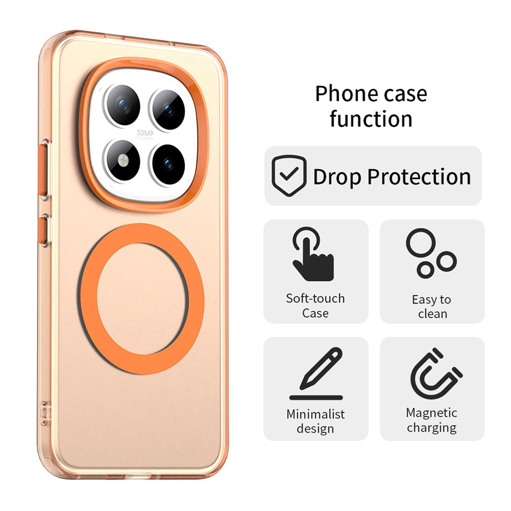 Θήκη MagSafe για Xiaomi Poco M8 Pro / Redmi Note 15 Pro+ 5G, Techsuit, CandyCase, Πορτοκαλί
