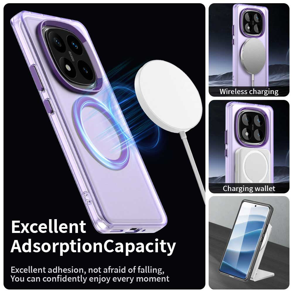 Θήκη MagSafe για Xiaomi Poco X7 / Redmi Note 14 Pro 5G, Techsuit, CandyCase, Μωβ