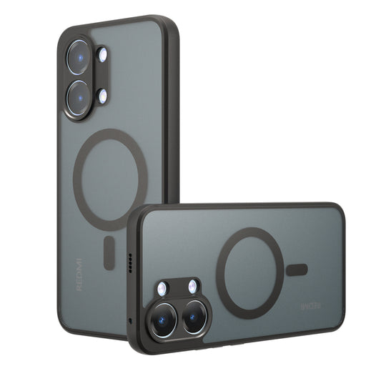 Θήκη MagSafe για Xiaomi Poco X8 Pro Max, Techsuit, PureFrost, Μαύρο Σατινέ