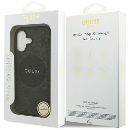 MagSafe Case for Apple iPhone 17, Guess, 4G Circle Classic Logo, Black