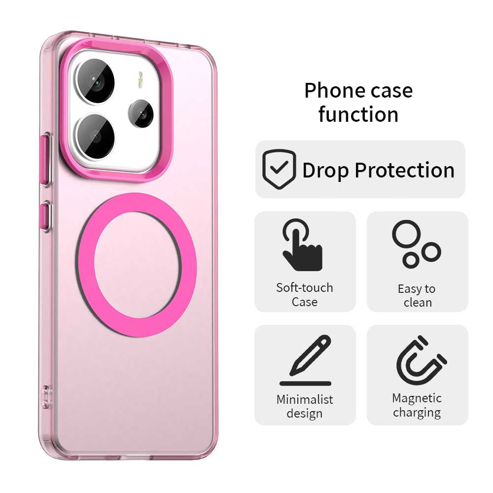 Θήκη MagSafe για Xiaomi Redmi Note 14 5G, Techsuit, CandyCase, Ροζ