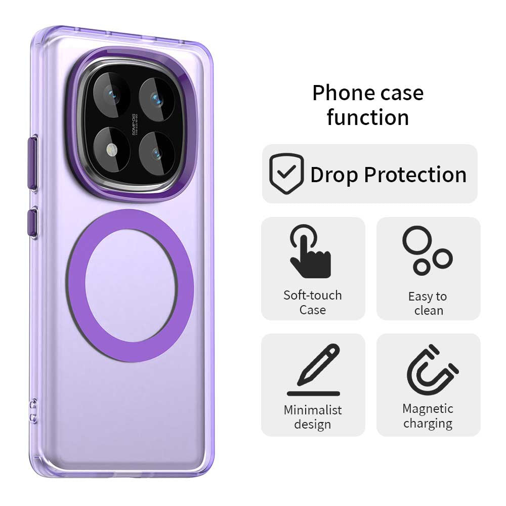 MagSafe Case for Xiaomi Redmi Note 14 Pro 4G, Techsuit, CandyCase, Purple