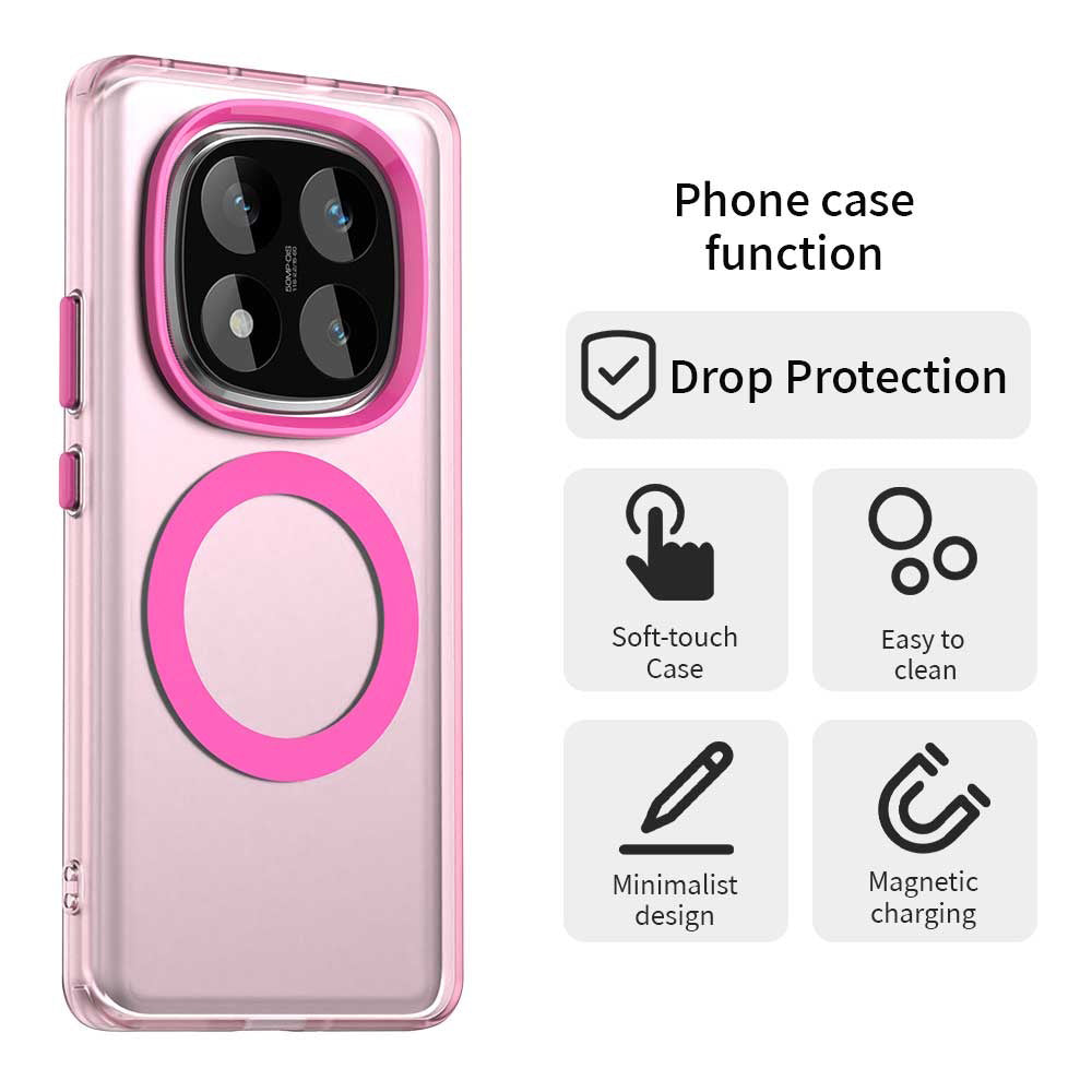 MagSafe Case for Xiaomi Redmi Note 14 Pro 4G, Techsuit, CandyCase, Pink