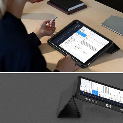 Case for Apple iPad (2025) / (2022), Techsuit, Flex Trifold, Black