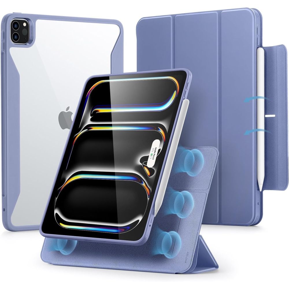 Case for Apple iPad Pro 13 (2024), ESR, Rebound Hybrid, Purple