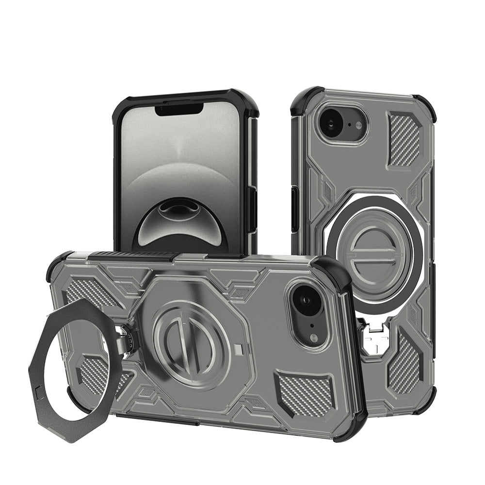 Θήκη για Apple iPhone 17e / 16e, Techsuit, Carbon Shield Pro, Καπνιστό