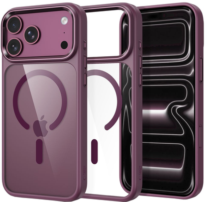 Θήκη για Apple iPhone 18 Pro / 17 Pro, Tech-Protect, Magmat CC, Διαφανές Βυσσινί