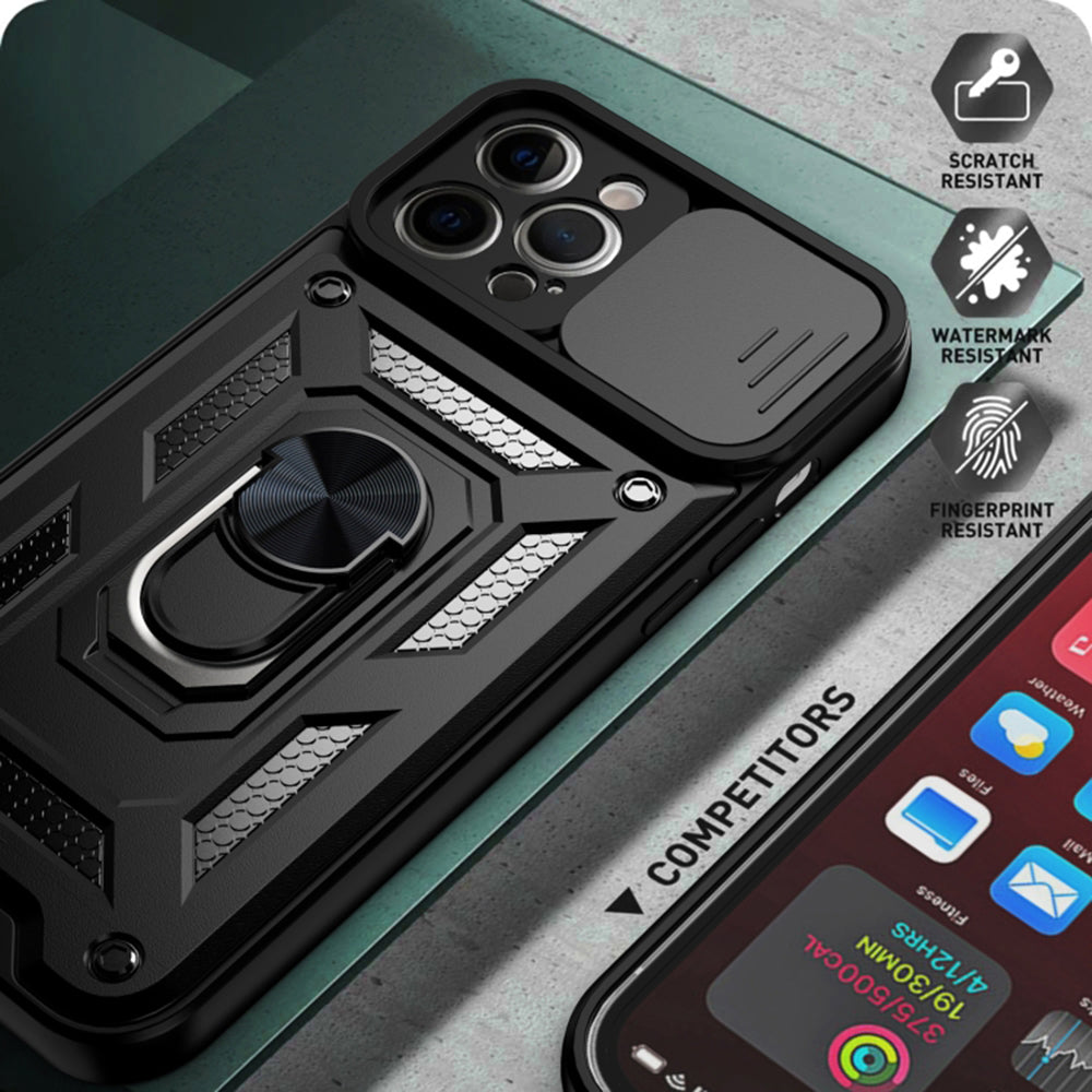 Case for Apple iPhone 11 Pro Max, Techsuit, CamShield, Black