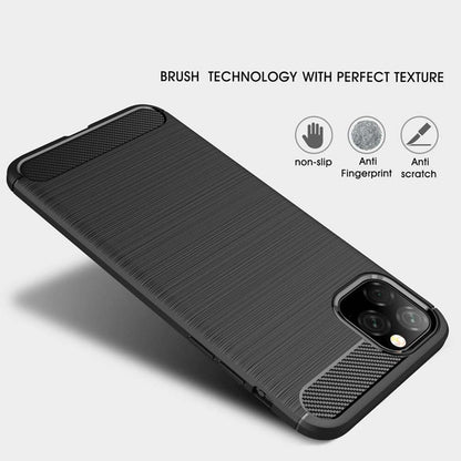 Case for Apple iPhone 11, Techsuit, Carbon, Black