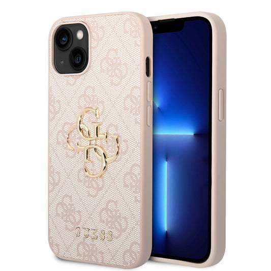 Θήκη για Apple iPhone 14, Guess, 4G Metal Logo, Ροζ